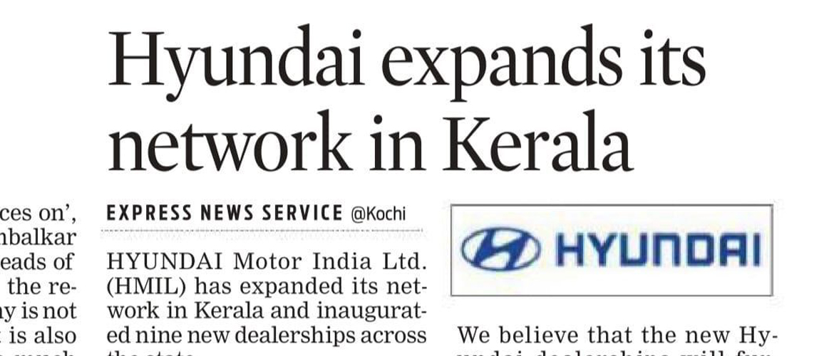 Hyundai expands its network in Kerala